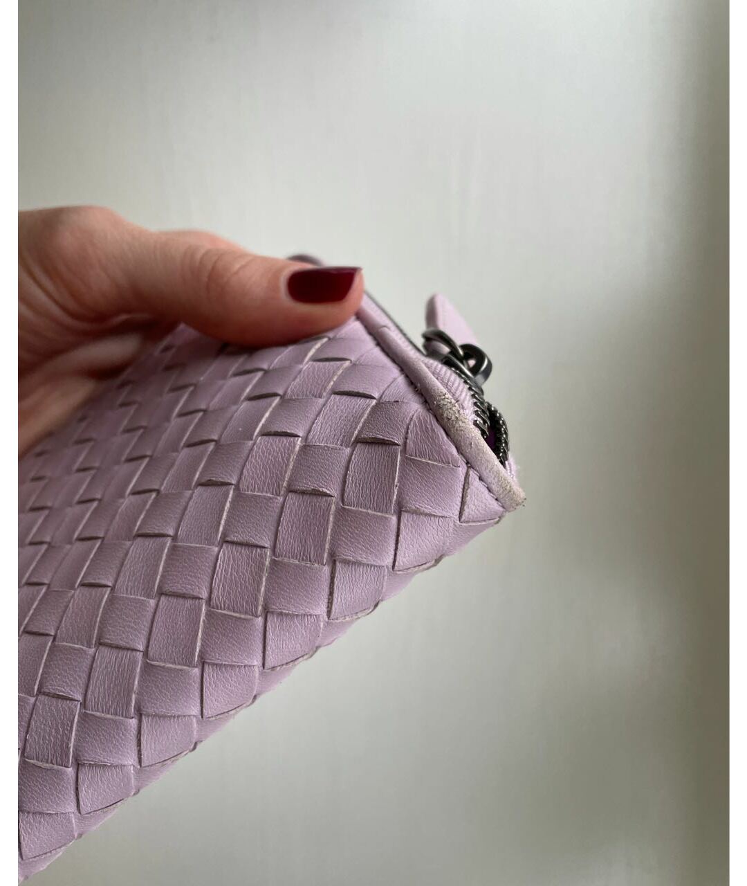 BOTTEGA VENETA Фиолетовый кожаный кошелек, фото 2