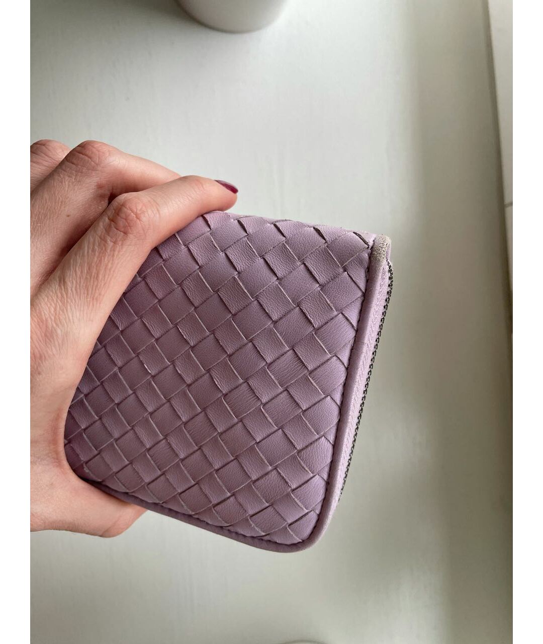 BOTTEGA VENETA Фиолетовый кожаный кошелек, фото 4