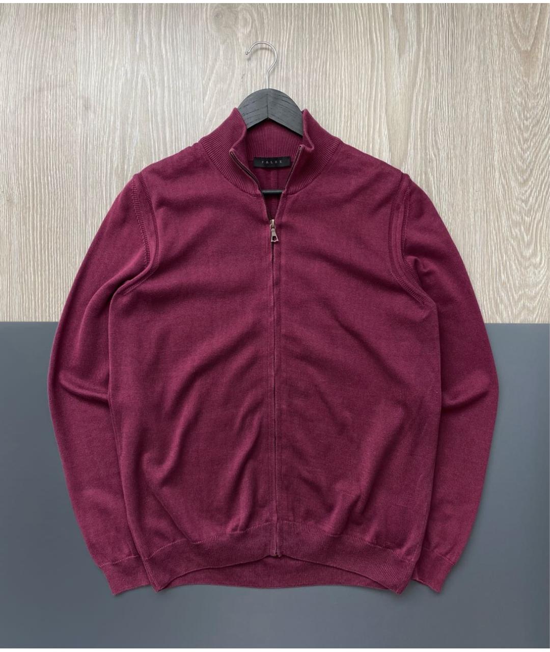FALKE Бордовый хлопковый джемпер / свитер, фото 5