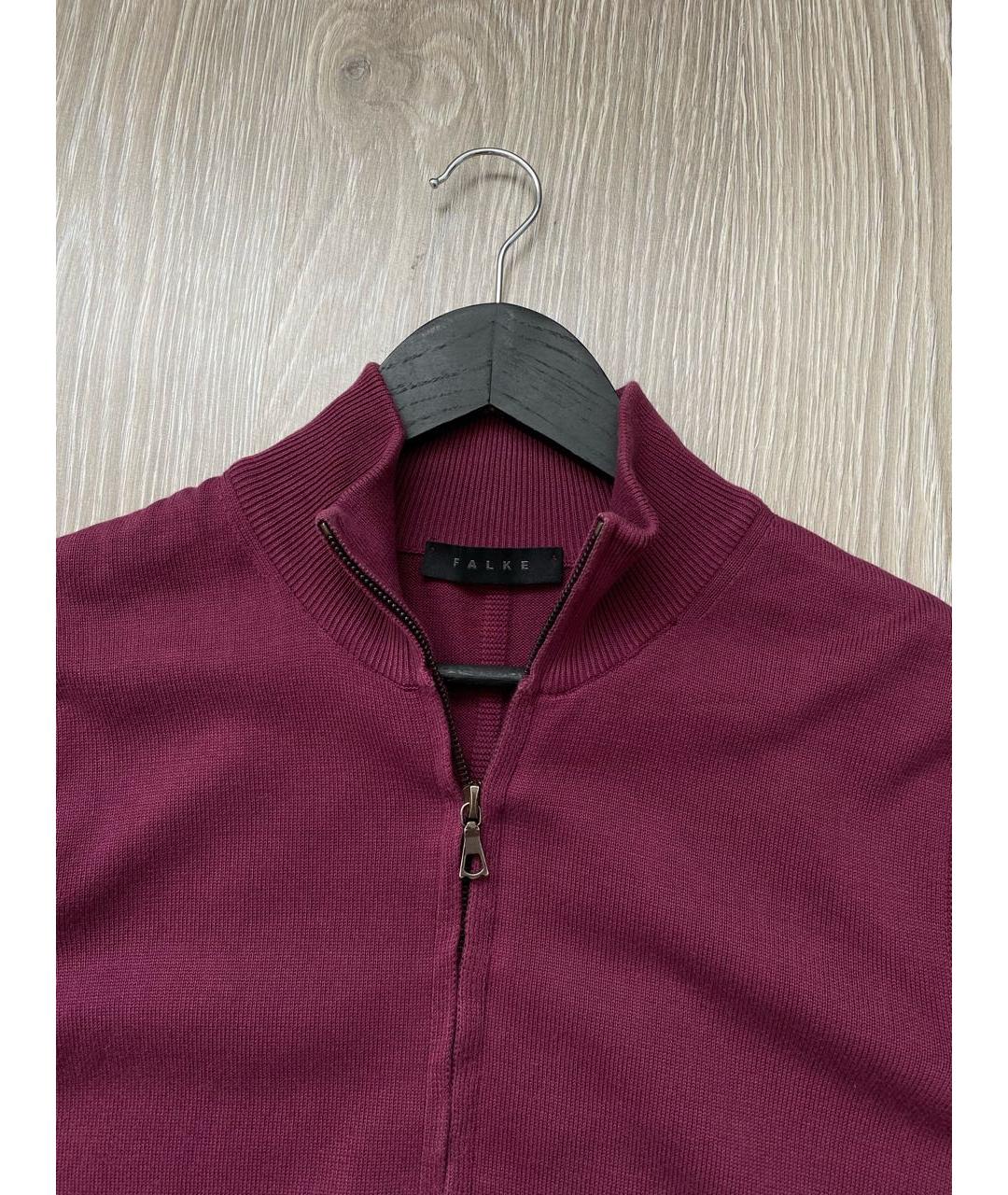 FALKE Бордовый хлопковый джемпер / свитер, фото 3