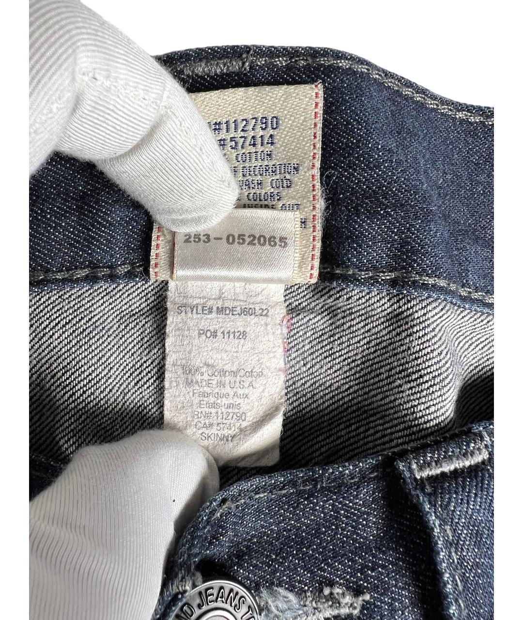 TRUE RELIGION Темно-синие хлопковые прямые джинсы, фото 6