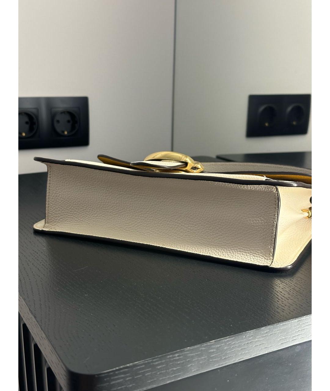 COACH Белая кожаная сумка с короткими ручками, фото 3