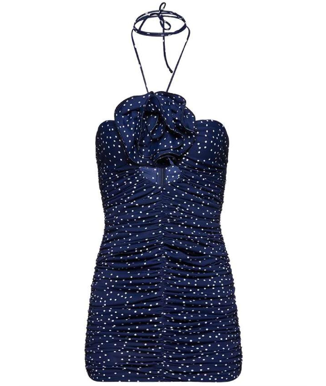 MAGDA BUTRYM Темно-синее вискозное коктейльное платье, фото 1