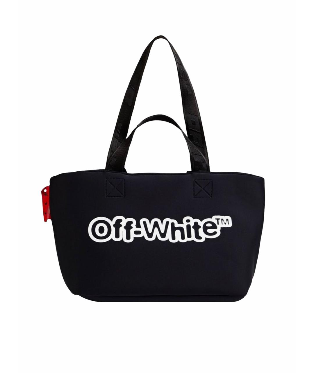 OFF-WHITE Черная сумка тоут, фото 1