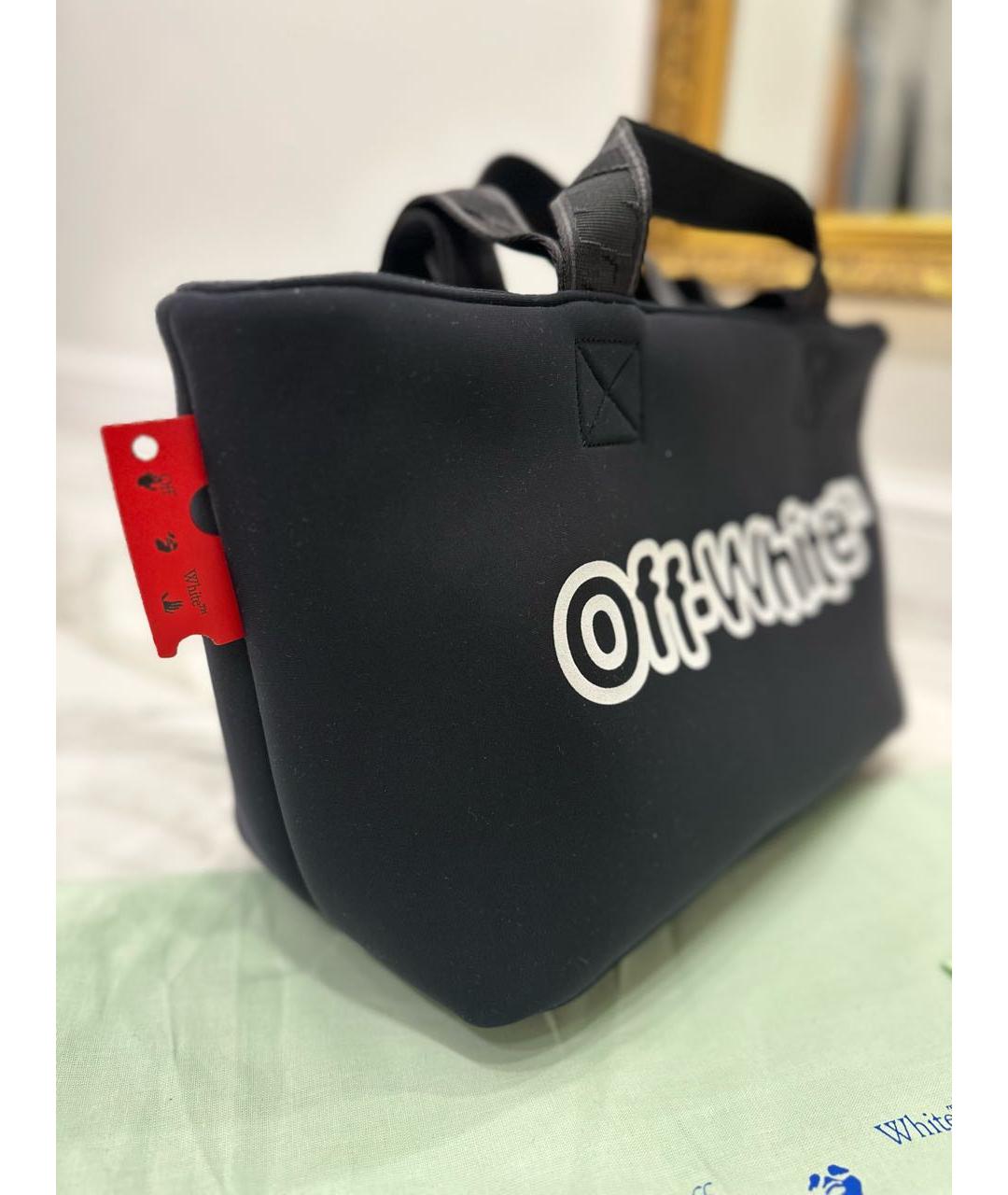 OFF-WHITE Черная сумка тоут, фото 6