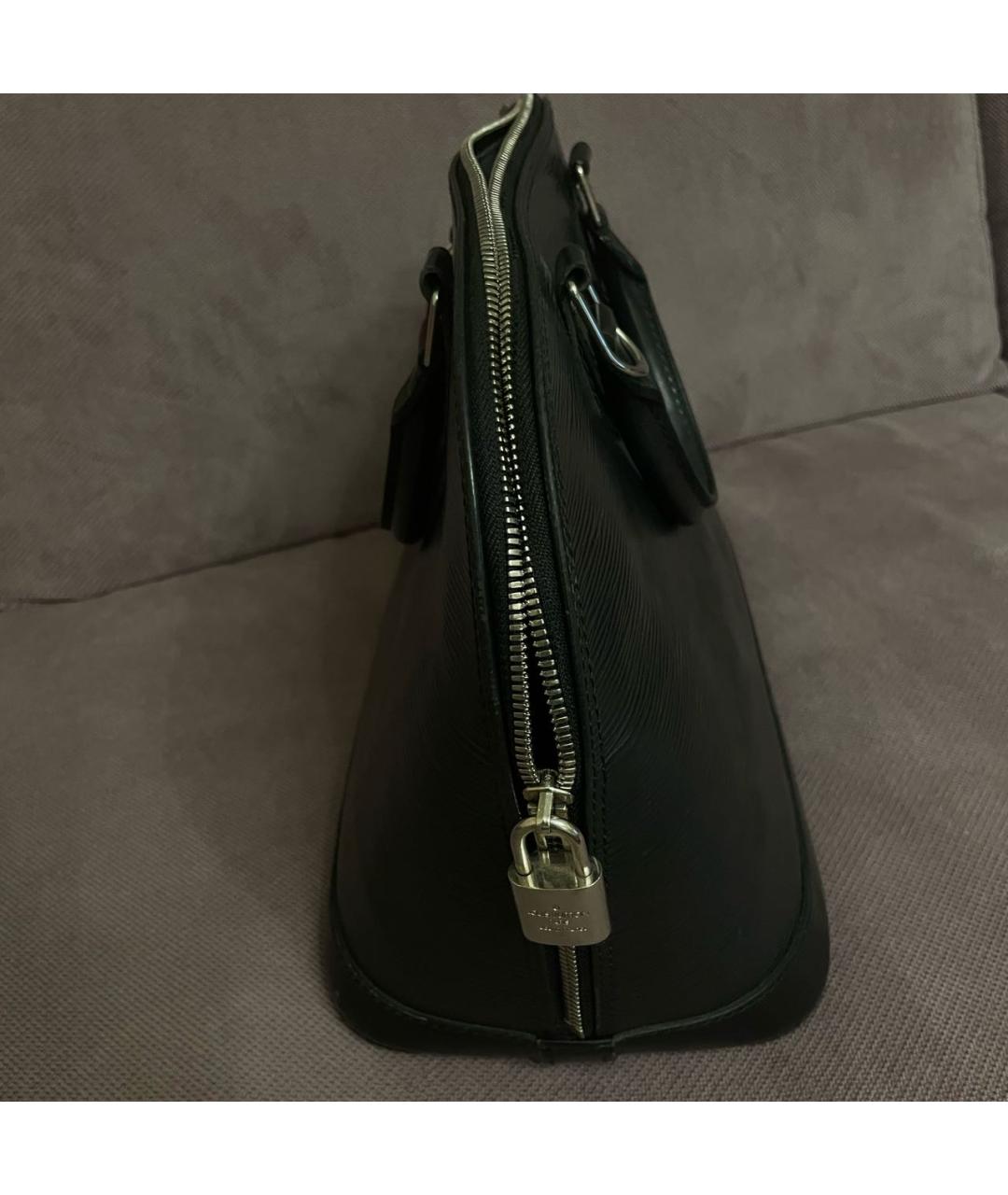 LOUIS VUITTON PRE-OWNED Черная кожаная сумка с короткими ручками, фото 2