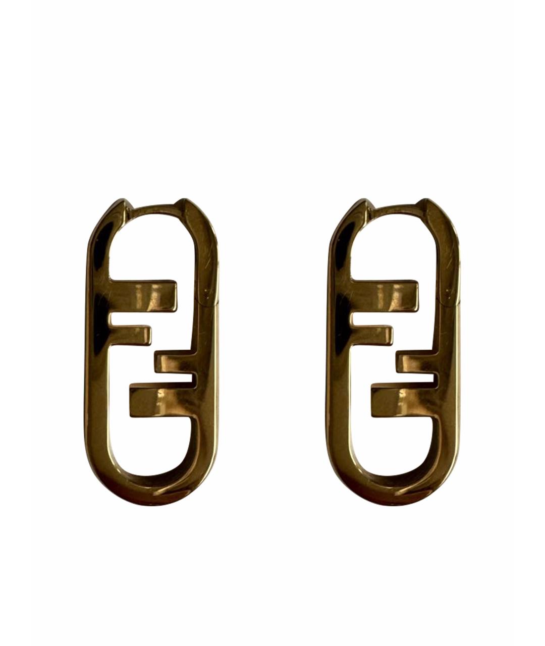 FENDI Золотые серьги, фото 1
