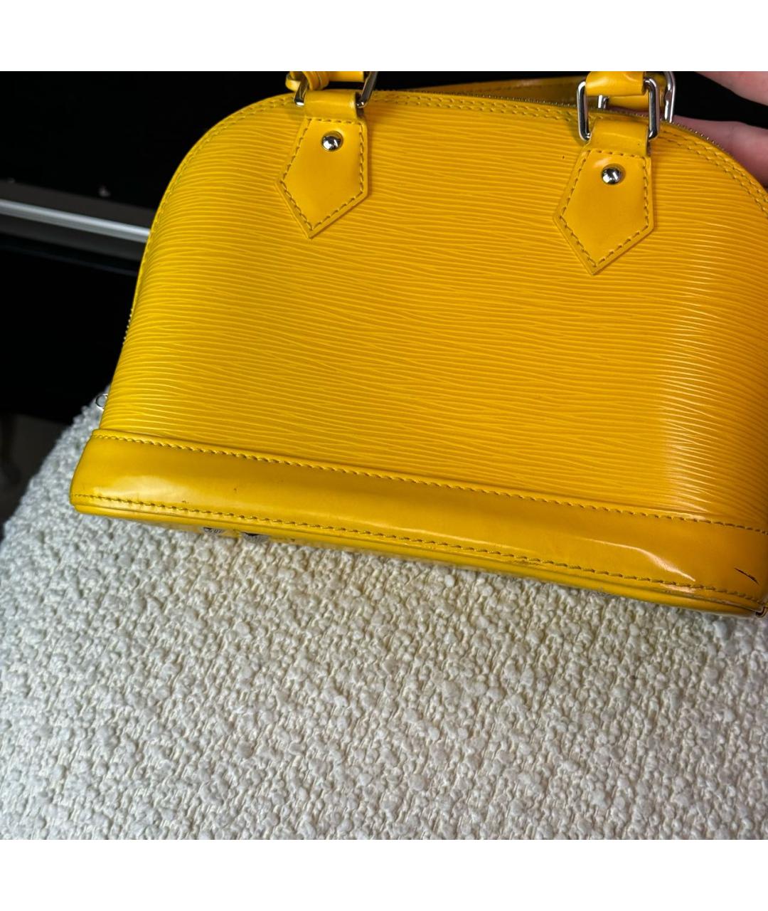 LOUIS VUITTON PRE-OWNED Желтая кожаная сумка через плечо, фото 6