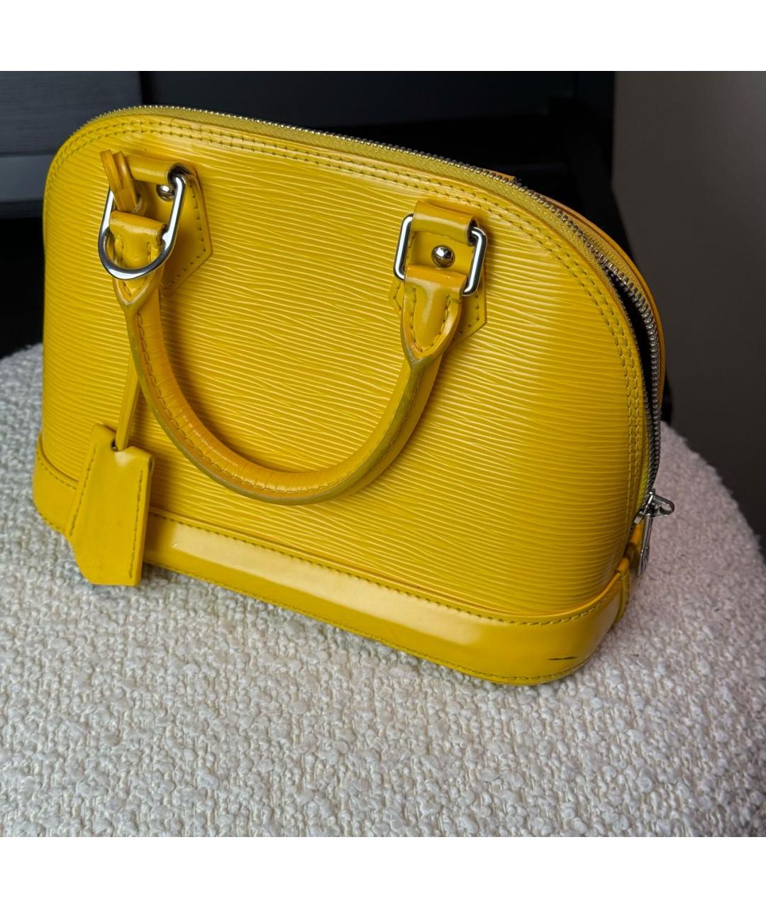 LOUIS VUITTON PRE-OWNED Желтая кожаная сумка через плечо, фото 5