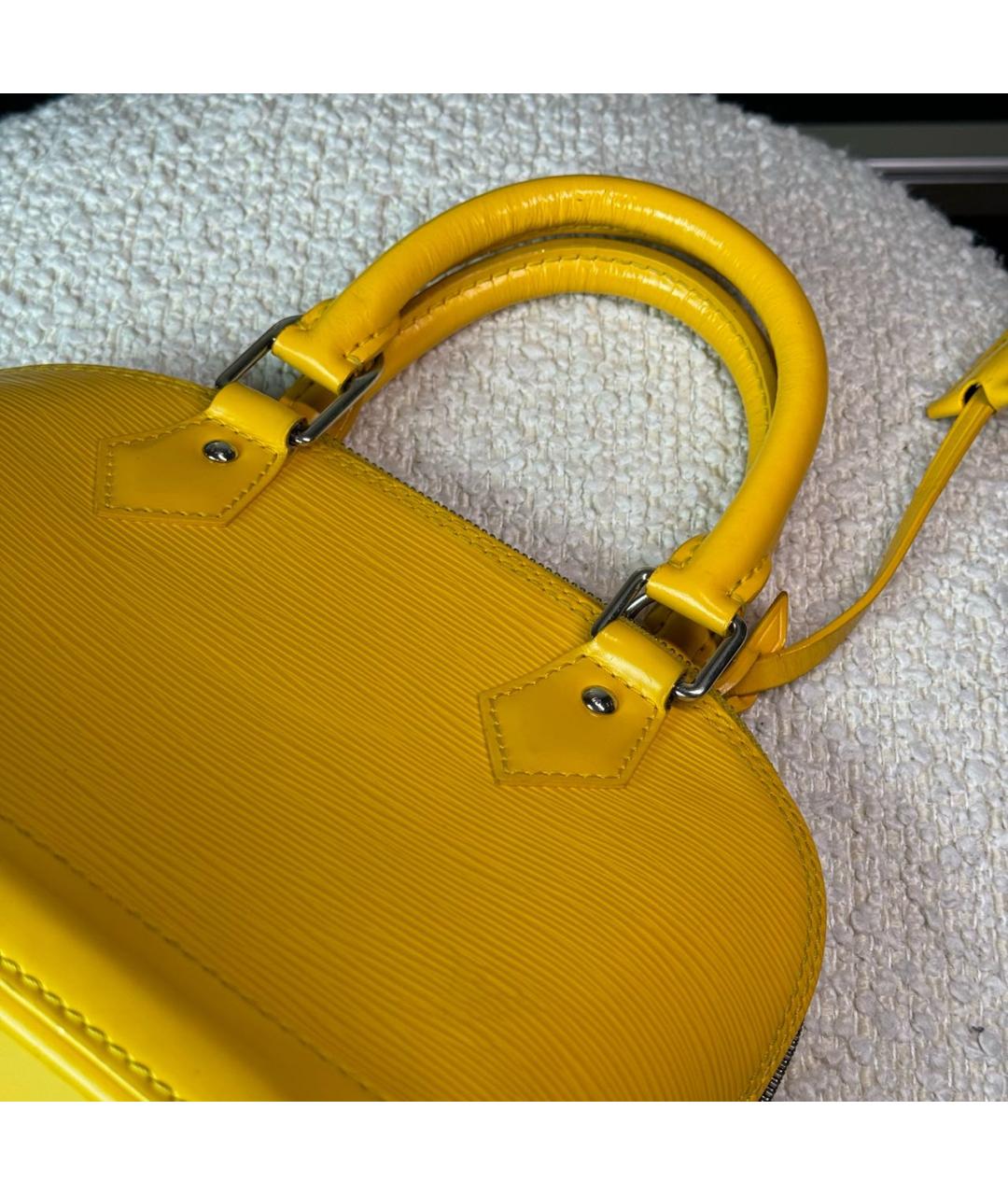 LOUIS VUITTON PRE-OWNED Желтая кожаная сумка через плечо, фото 7