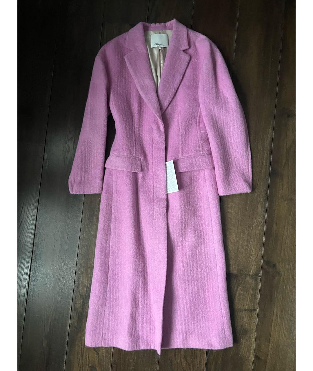 3.1 PHILLIP LIM Розовое шерстяное пальто, фото 2