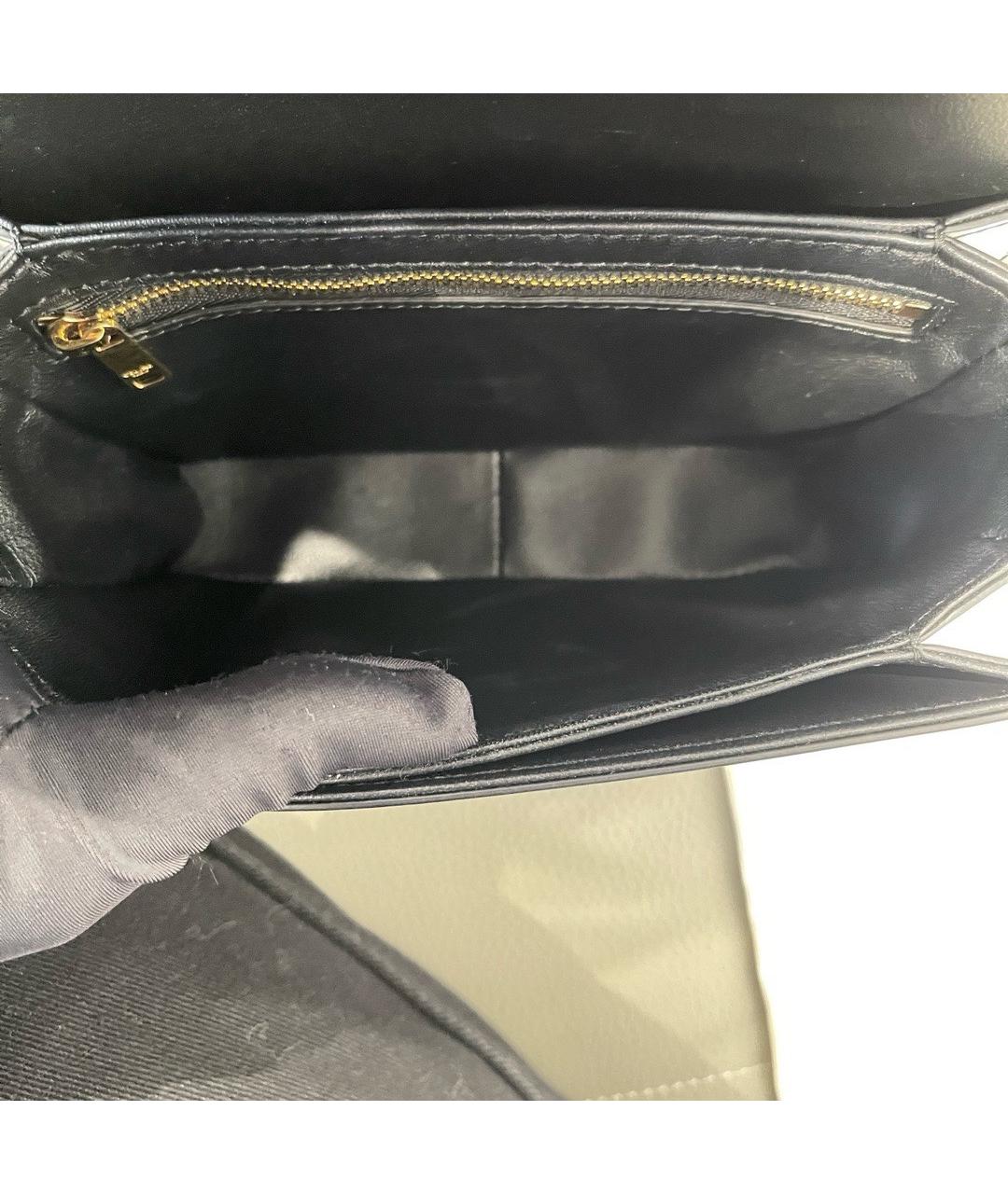 CELINE Черная кожаная сумка через плечо, фото 4