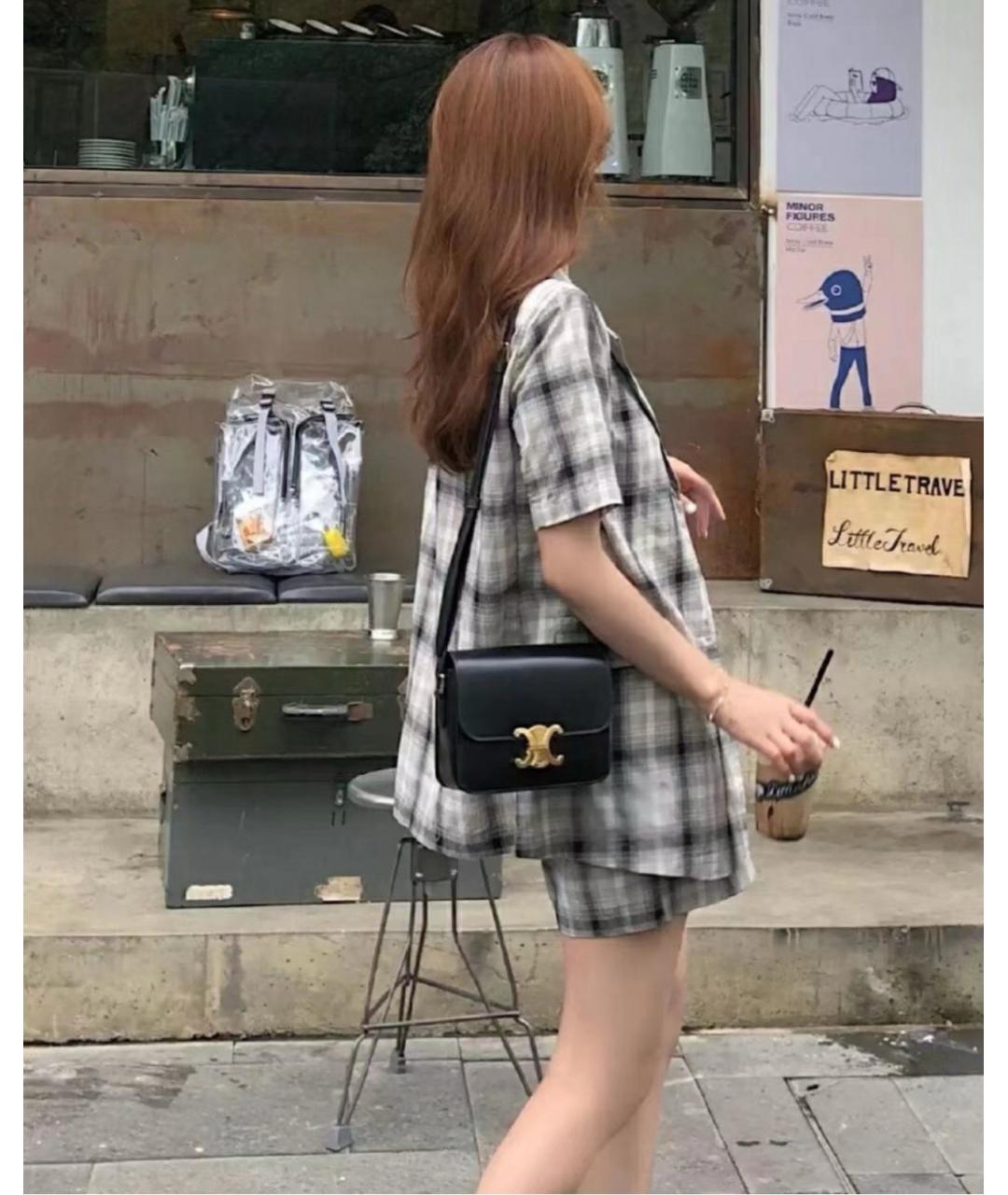 CELINE Черная кожаная сумка через плечо, фото 2