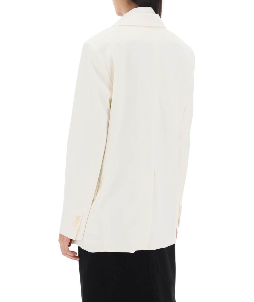 MM6 MAISON MARGIELA Белый шерстяной жакет/пиджак, фото 5