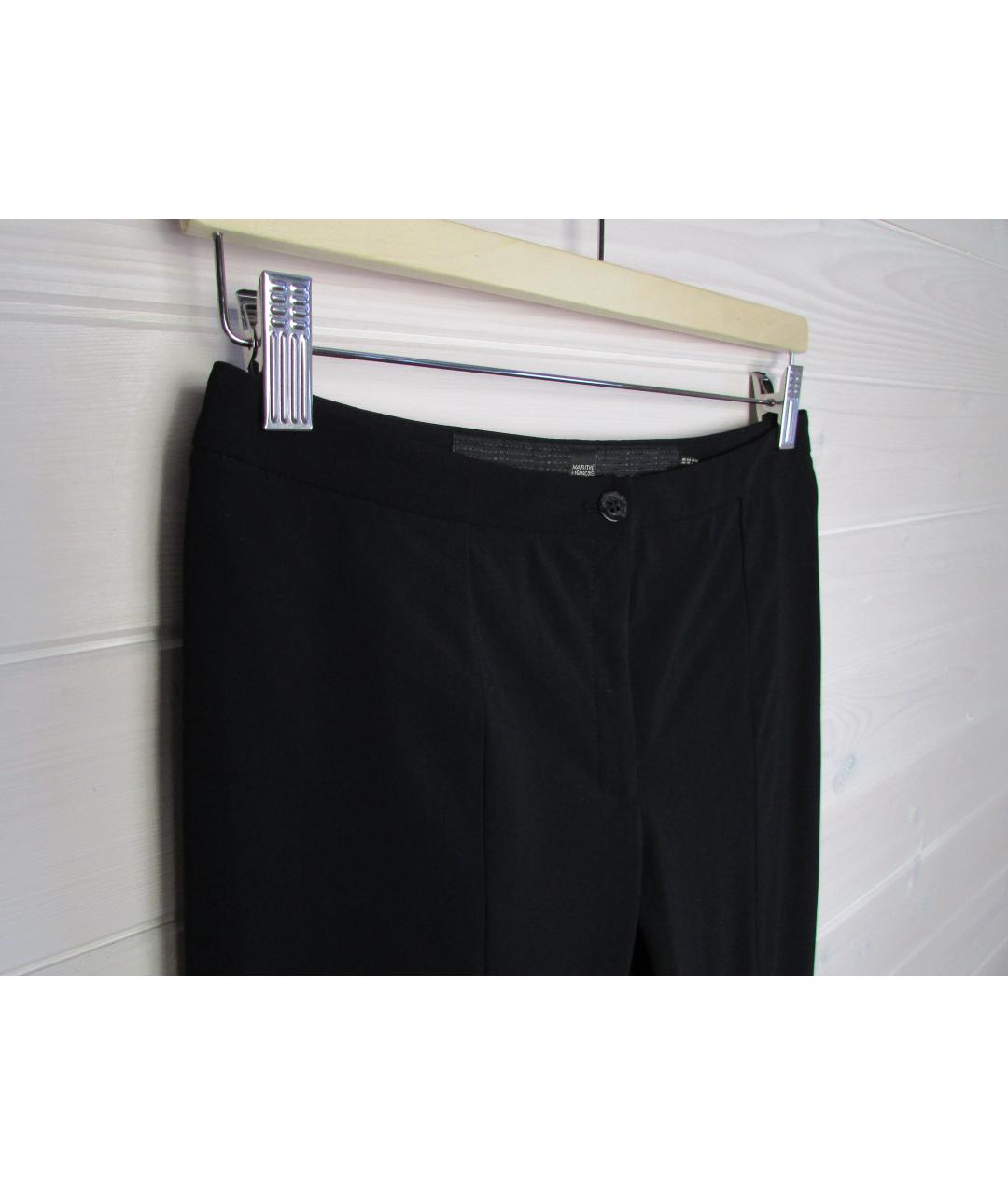 MARITHE FRANCOIS GIRBAUD Черные полиамидовые брюки узкие, фото 2
