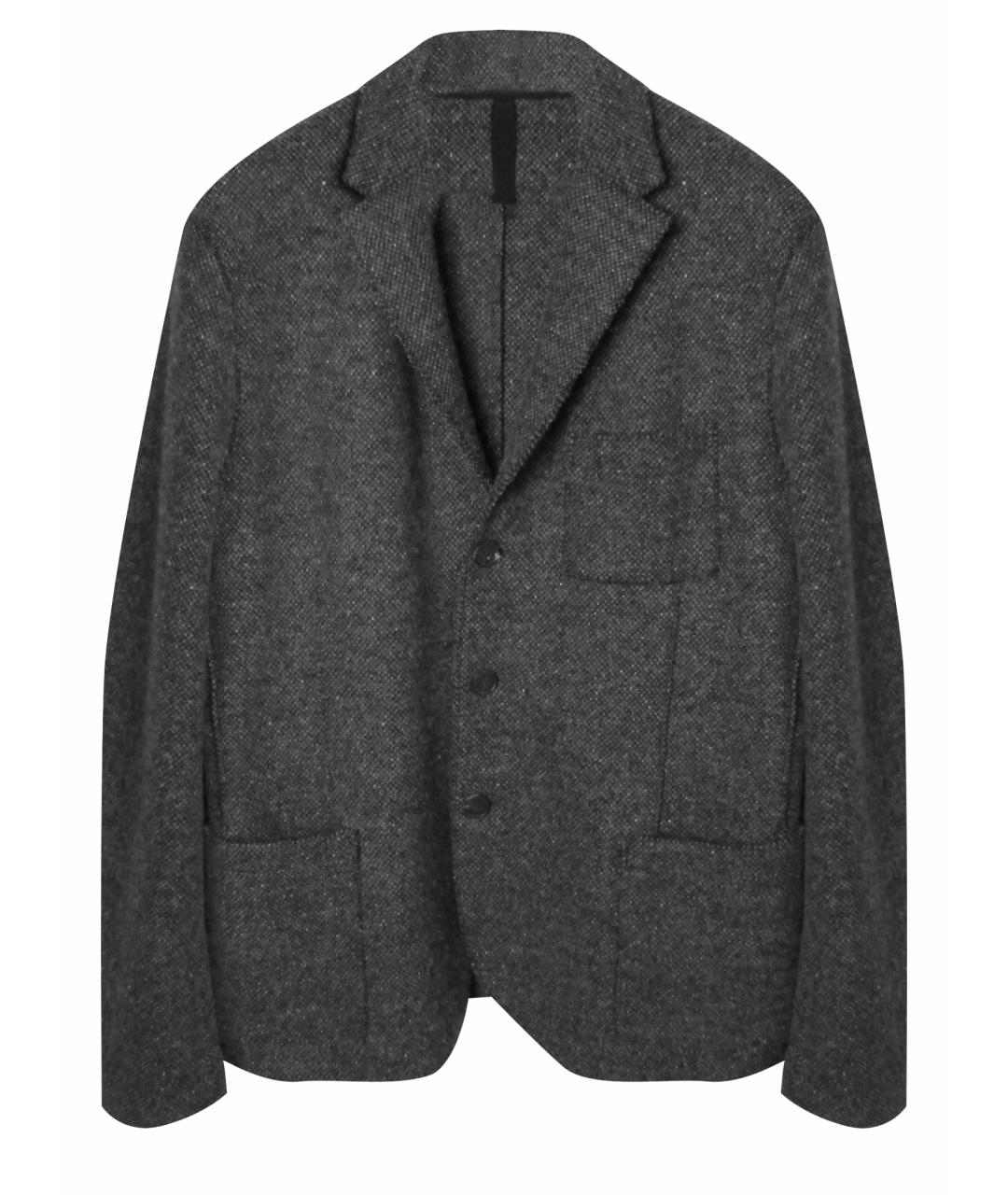 HARRIS WHARF LONDON Серый шерстяной пиджак, фото 1