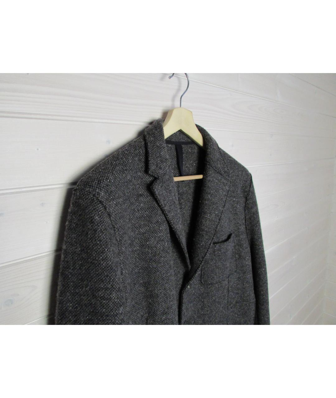 HARRIS WHARF LONDON Серый шерстяной пиджак, фото 2