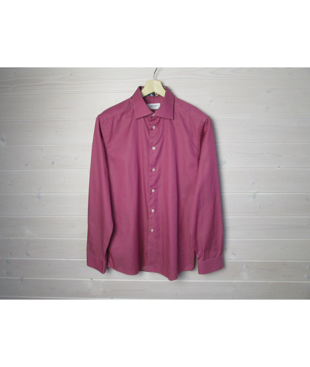 ETON Розовая хлопковая классическая рубашка, фото 6