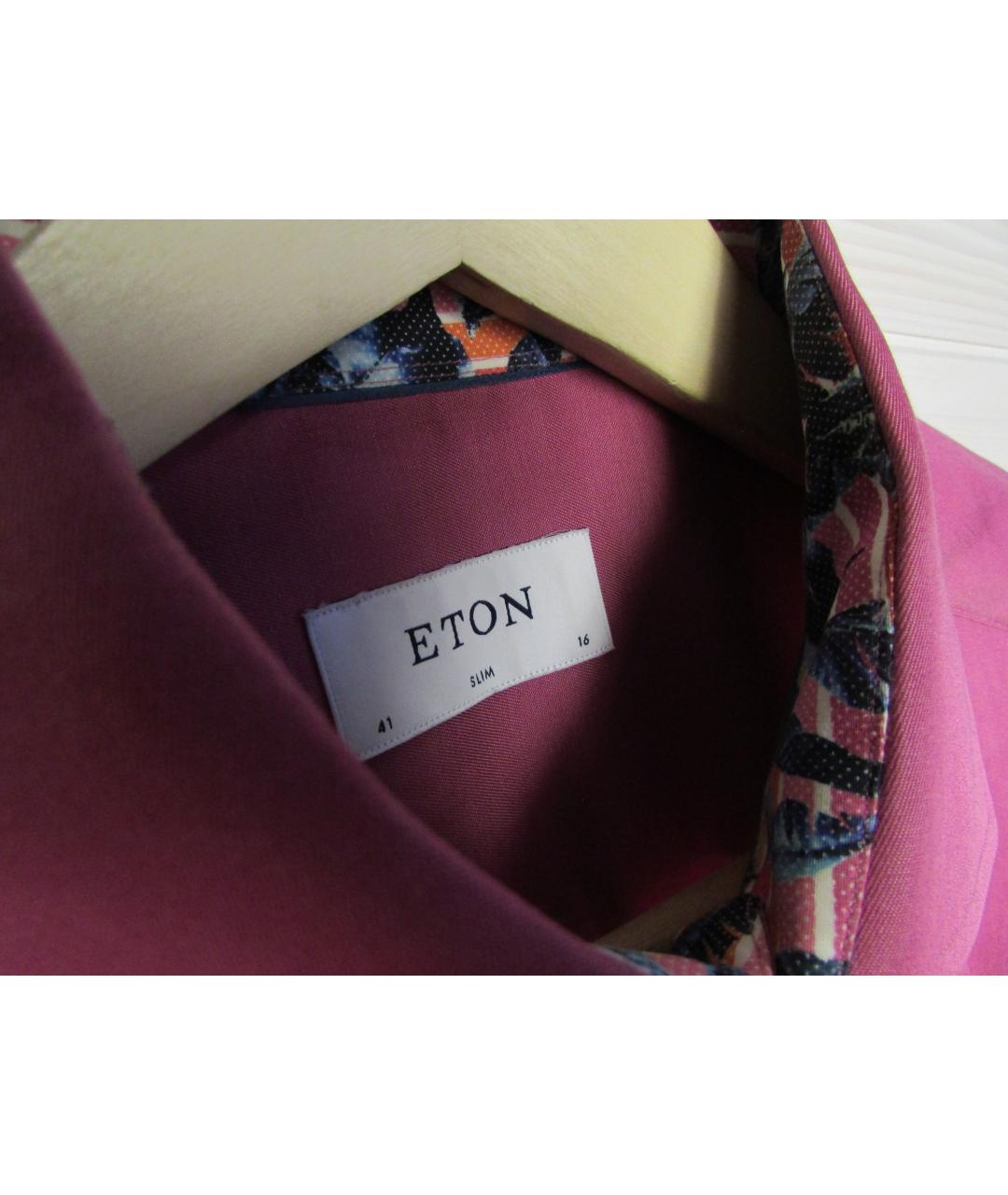 ETON Розовая хлопковая классическая рубашка, фото 3