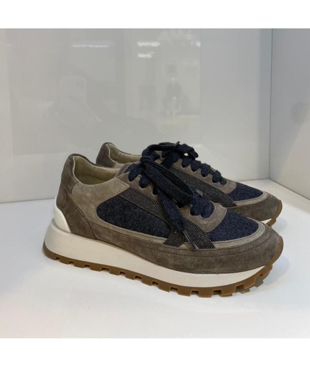 BRUNELLO CUCINELLI Бежевые кроссовки, фото 3