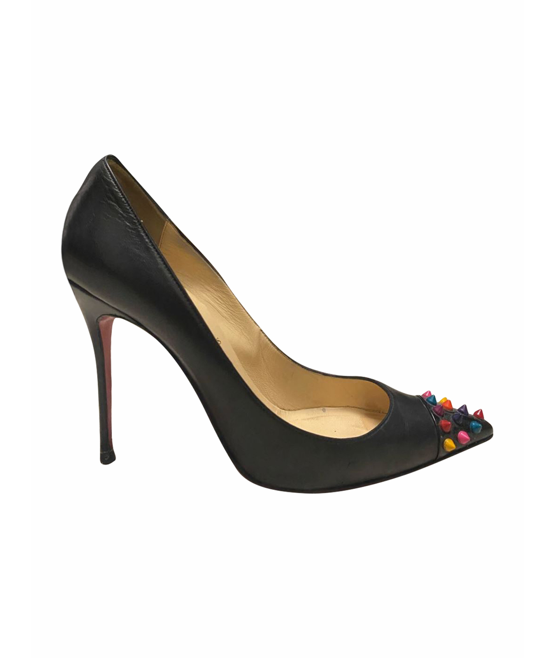 CHRISTIAN LOUBOUTIN Черные кожаные туфли, фото 1