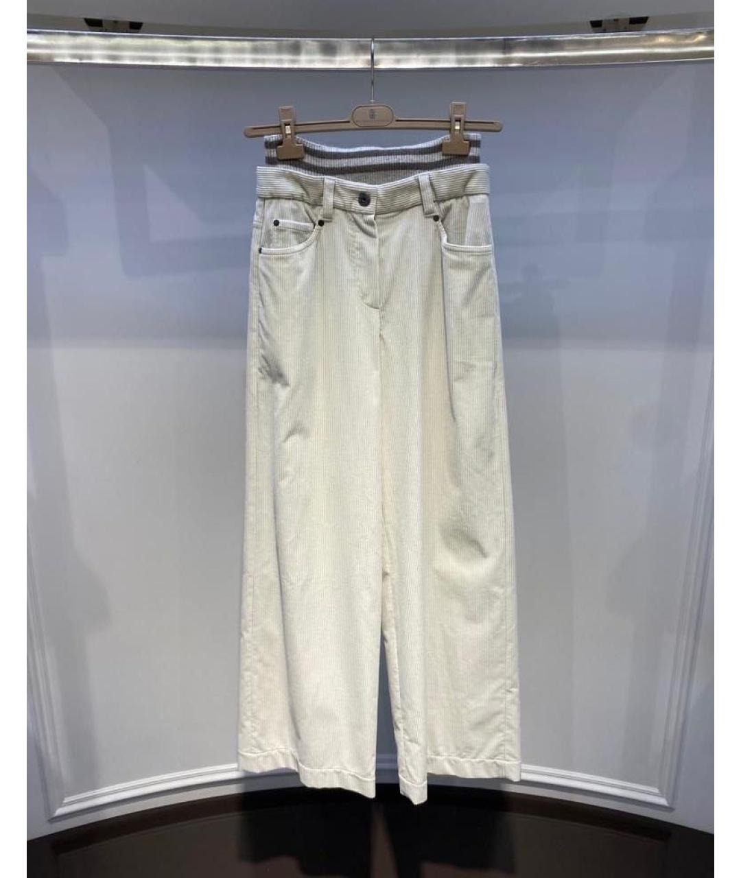 BRUNELLO CUCINELLI Бежевые брюки широкие, фото 2