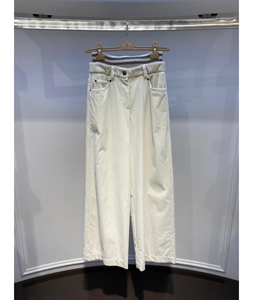 BRUNELLO CUCINELLI Бежевые брюки широкие, фото 3