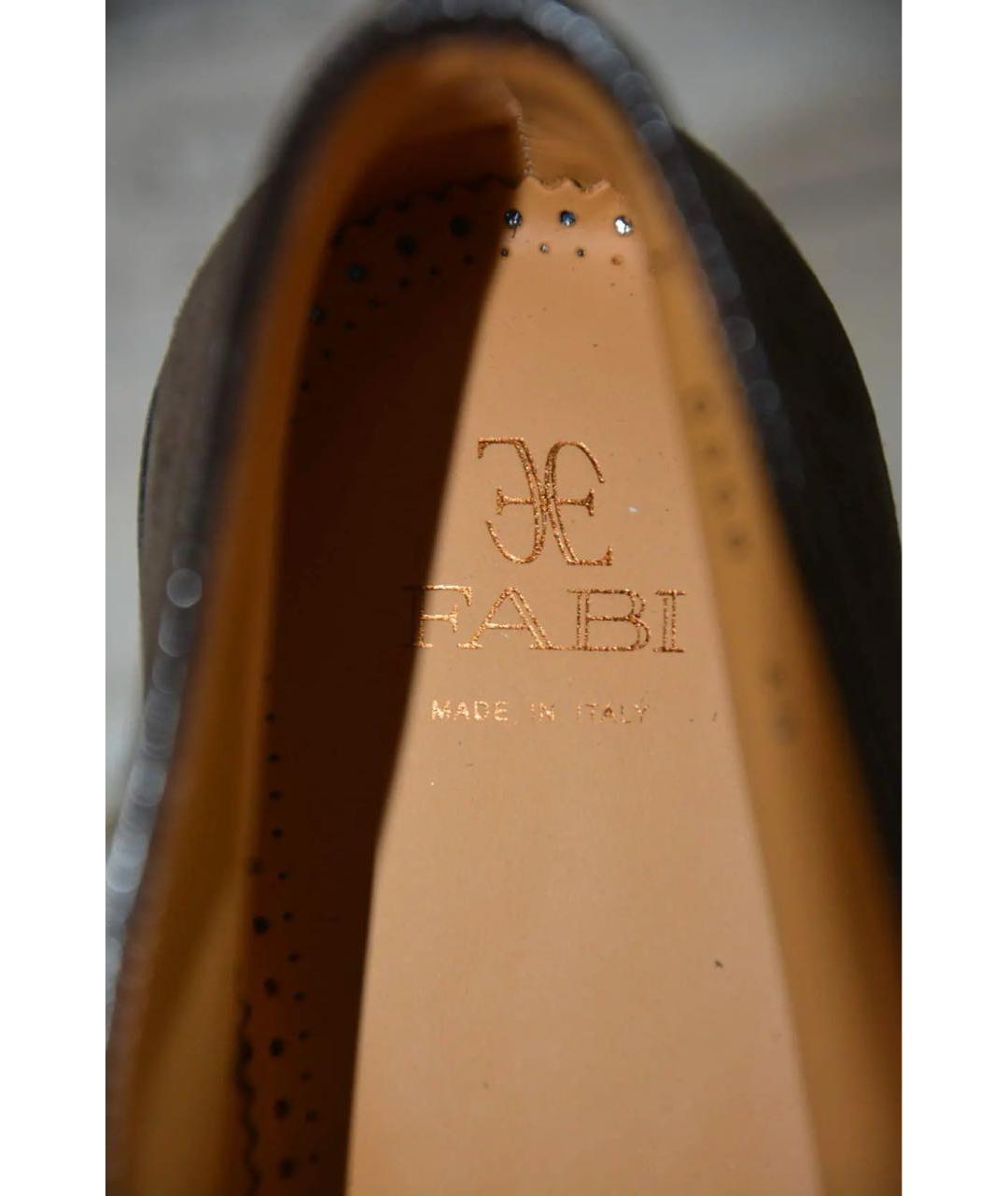 FABI Коричневые замшевые низкие ботинки, фото 3