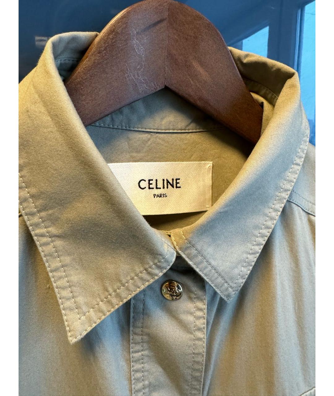 CELINE Бежевое хлопковое повседневное платье, фото 3