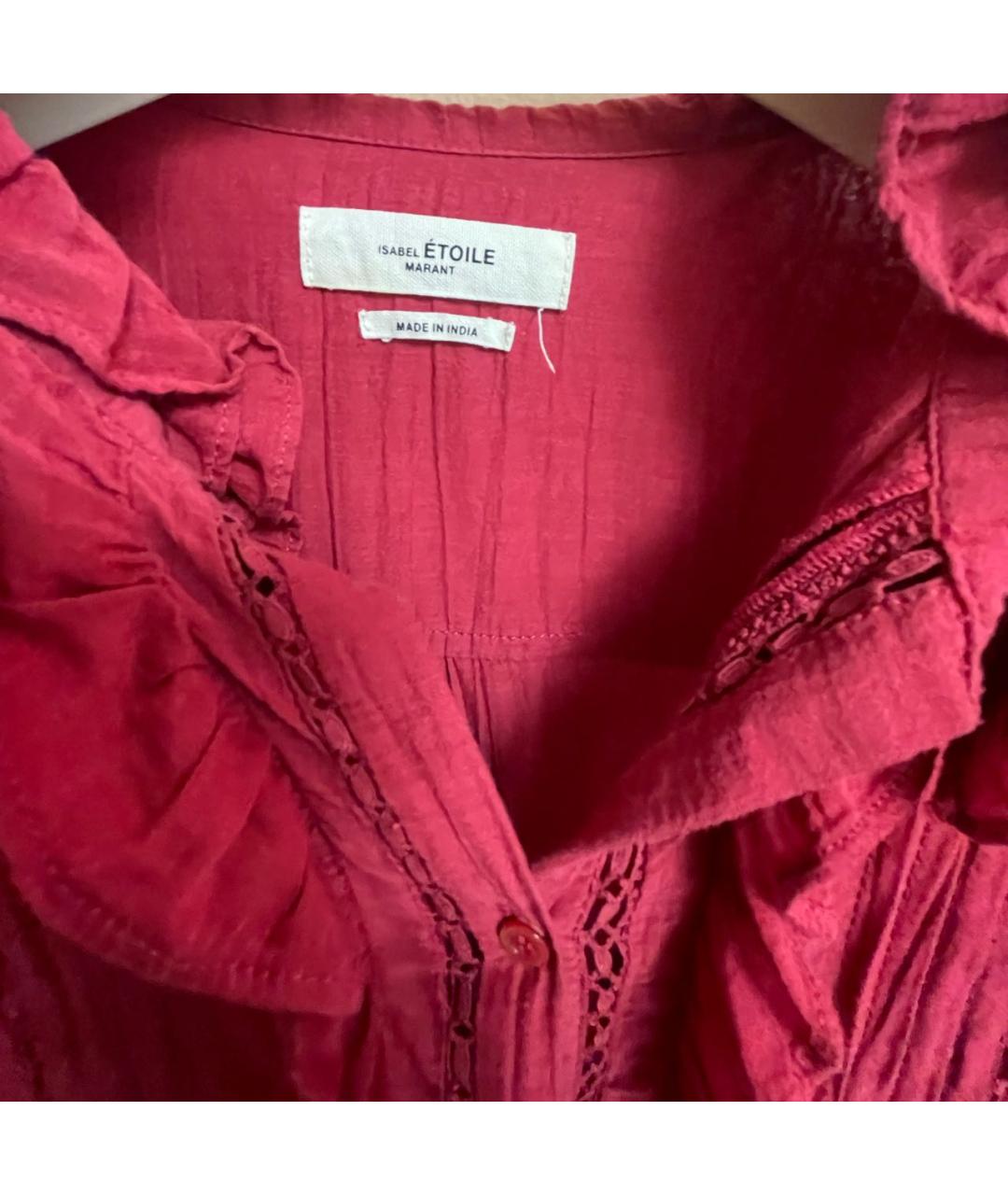 ISABEL MARANT ETOILE Красная хлопковая блузы, фото 4