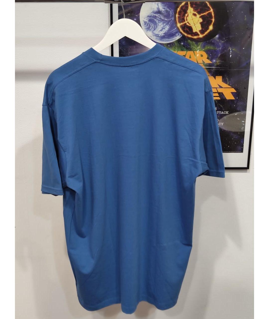 SUPREME Синяя хлопковая футболка, фото 2