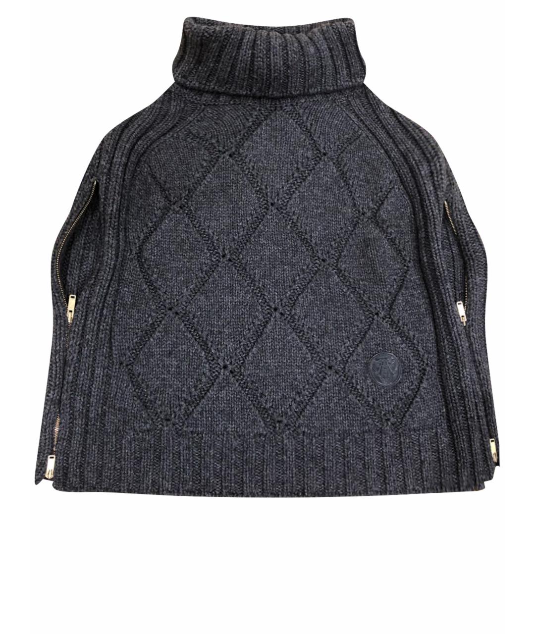GUCCI Антрацитовый шерстяной джемпер / свитер, фото 1
