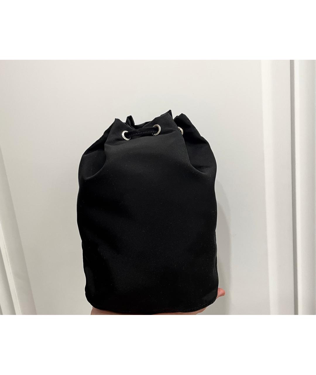 PRADA Черная синтетическая сумка с короткими ручками, фото 3
