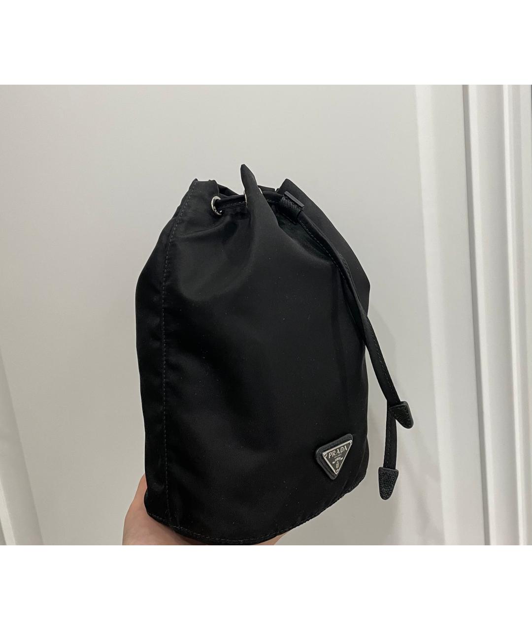 PRADA Черная синтетическая сумка с короткими ручками, фото 2
