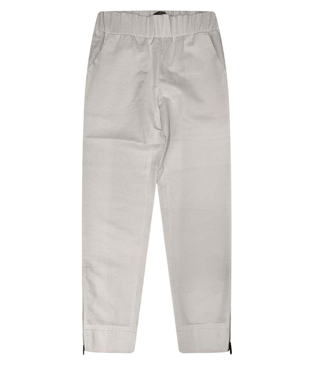 BOTTEGA VENETA Бежевые хлопко-эластановые прямые брюки, фото 1