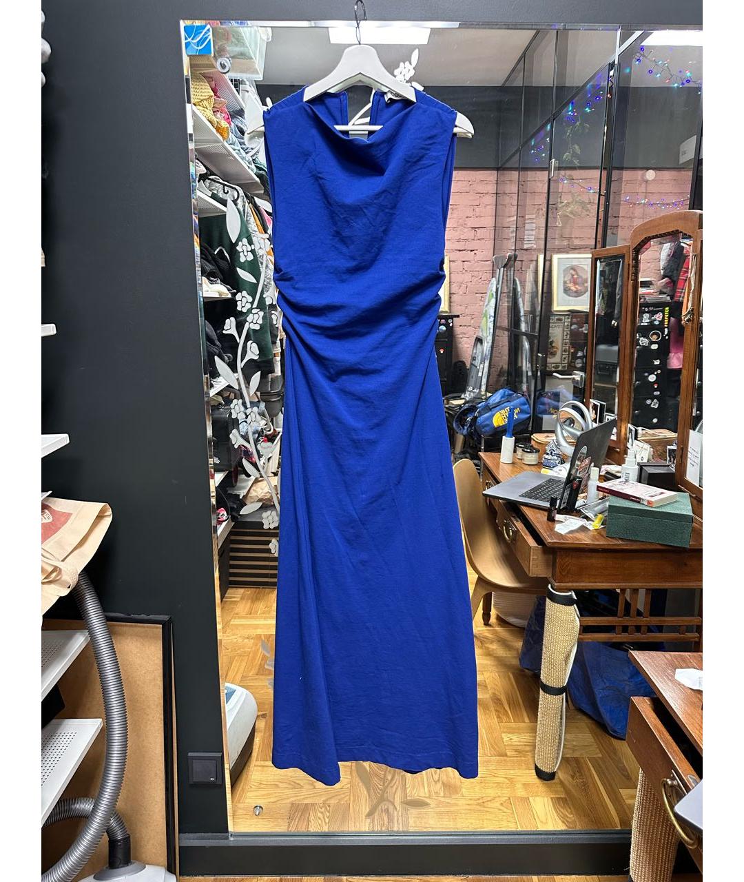 COS Синее хлопковое повседневное платье, фото 3