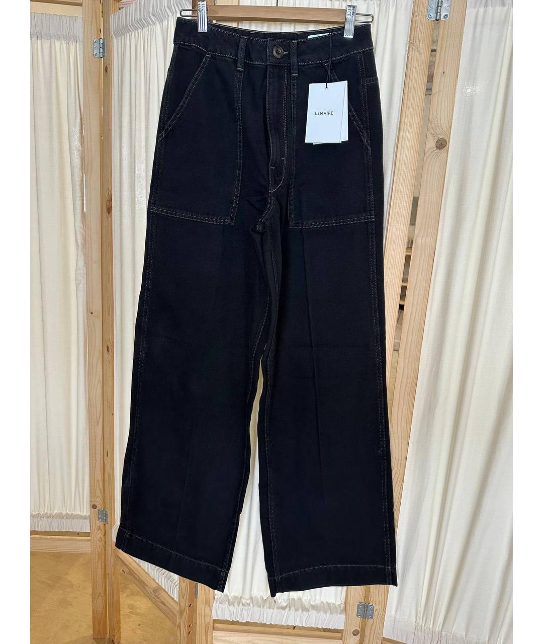 LEMAIRE Черные хлопковые прямые джинсы, фото 8