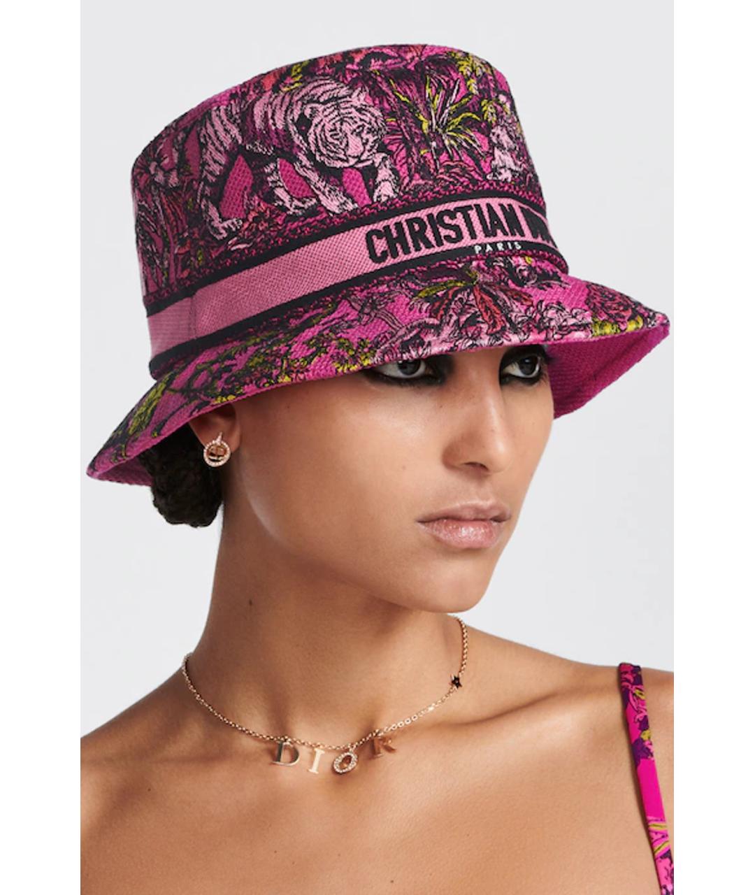 CHRISTIAN DIOR PRE-OWNED Розовая хлопковая шляпа, фото 4