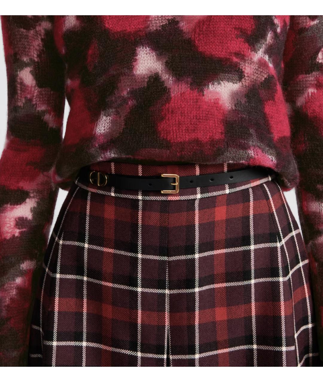 CHRISTIAN DIOR Черный кожаный ремень, фото 3