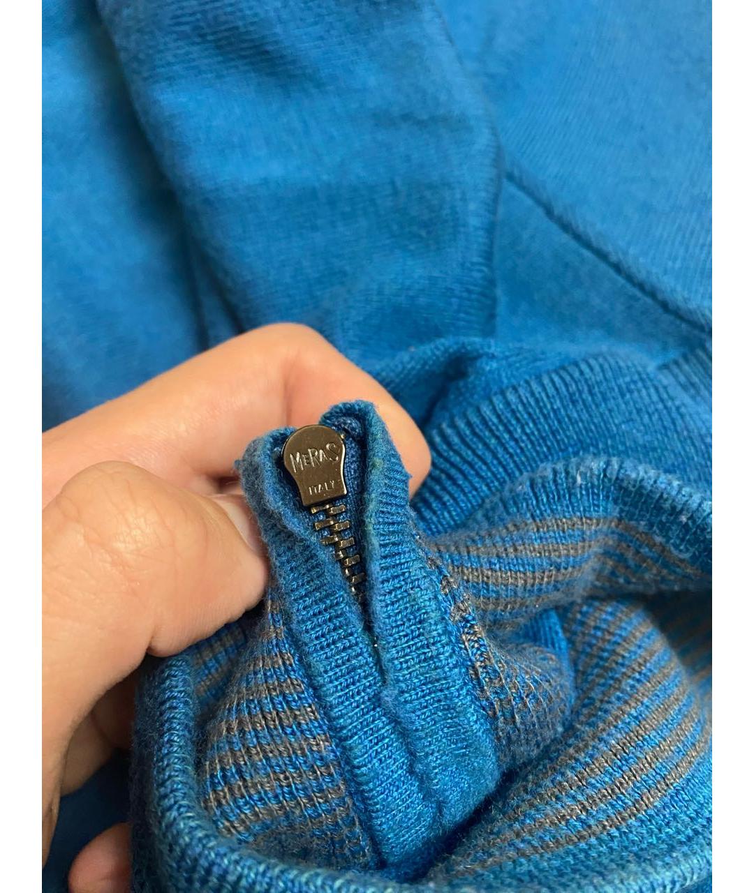 HUGO BOSS Синий шерстяной джемпер / свитер, фото 3