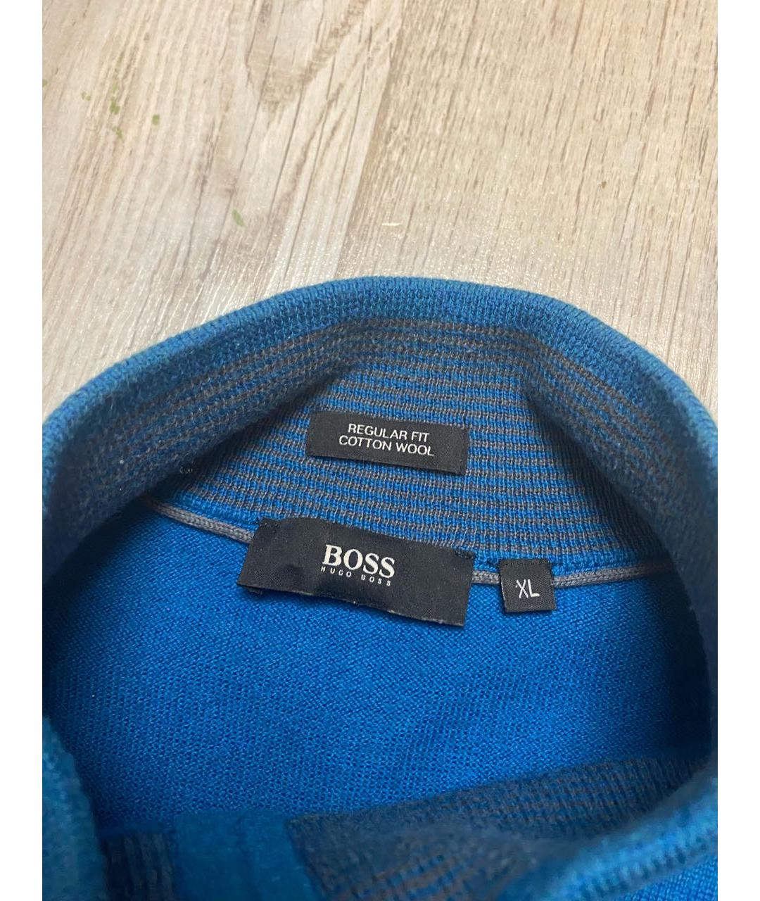HUGO BOSS Синий шерстяной джемпер / свитер, фото 4