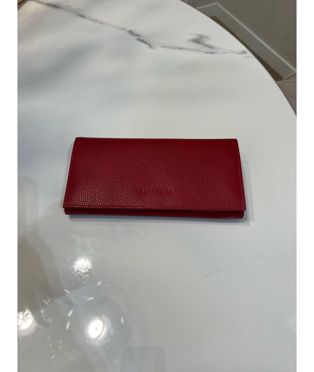 LONGCHAMP Красный кожаный кошелек, фото 6