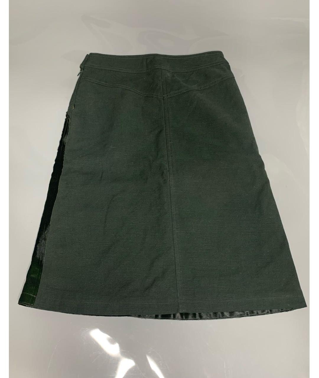 GIANFRANCO FERRE Зеленая юбка миди, фото 3