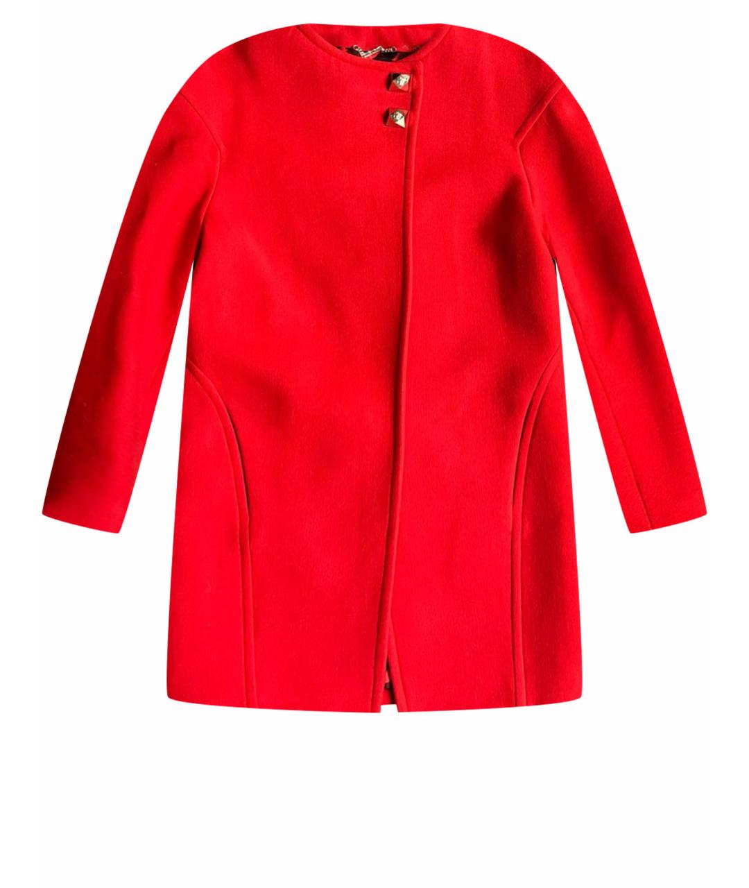 VERSACE Красное вискозное пальто, фото 1