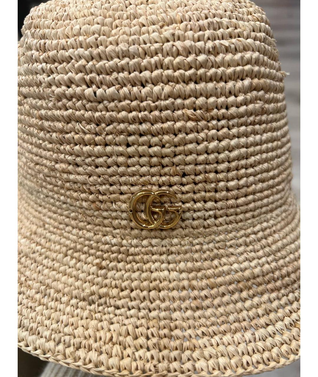 GUCCI Горчичная соломенная шляпа, фото 4