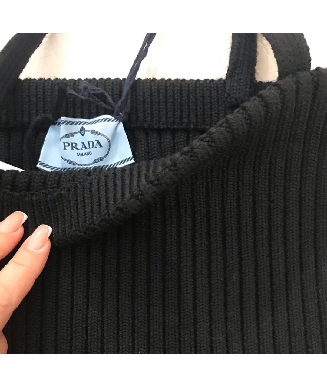 PRADA Черная шерстяная майка, фото 5