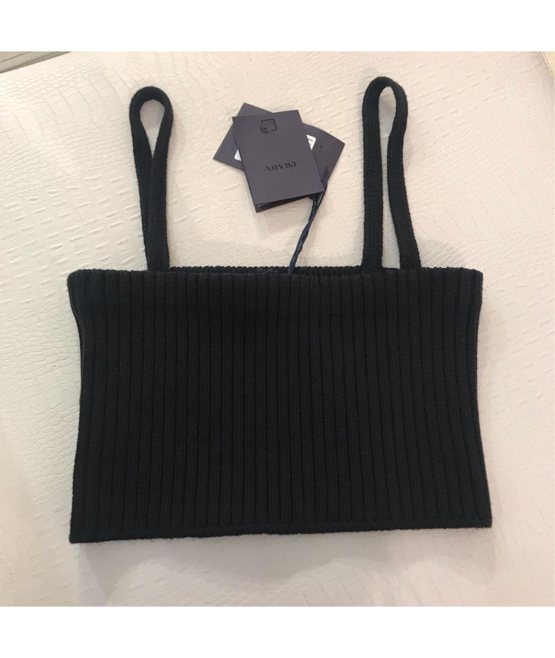 PRADA Черная шерстяная майка, фото 6