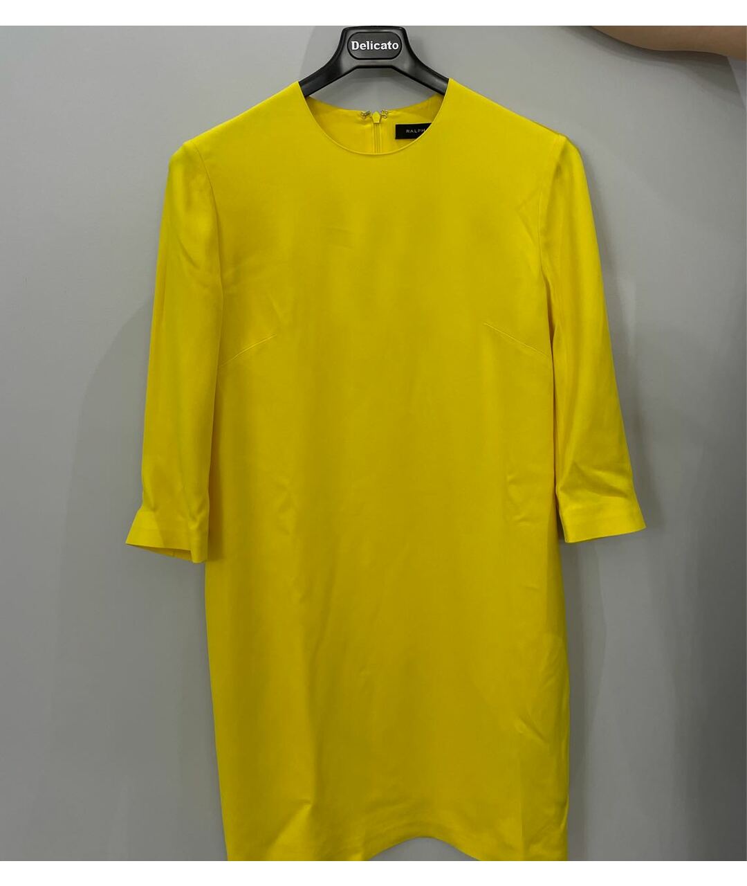 RALPH LAUREN COLLECTION Желтое вискозное платье, фото 4