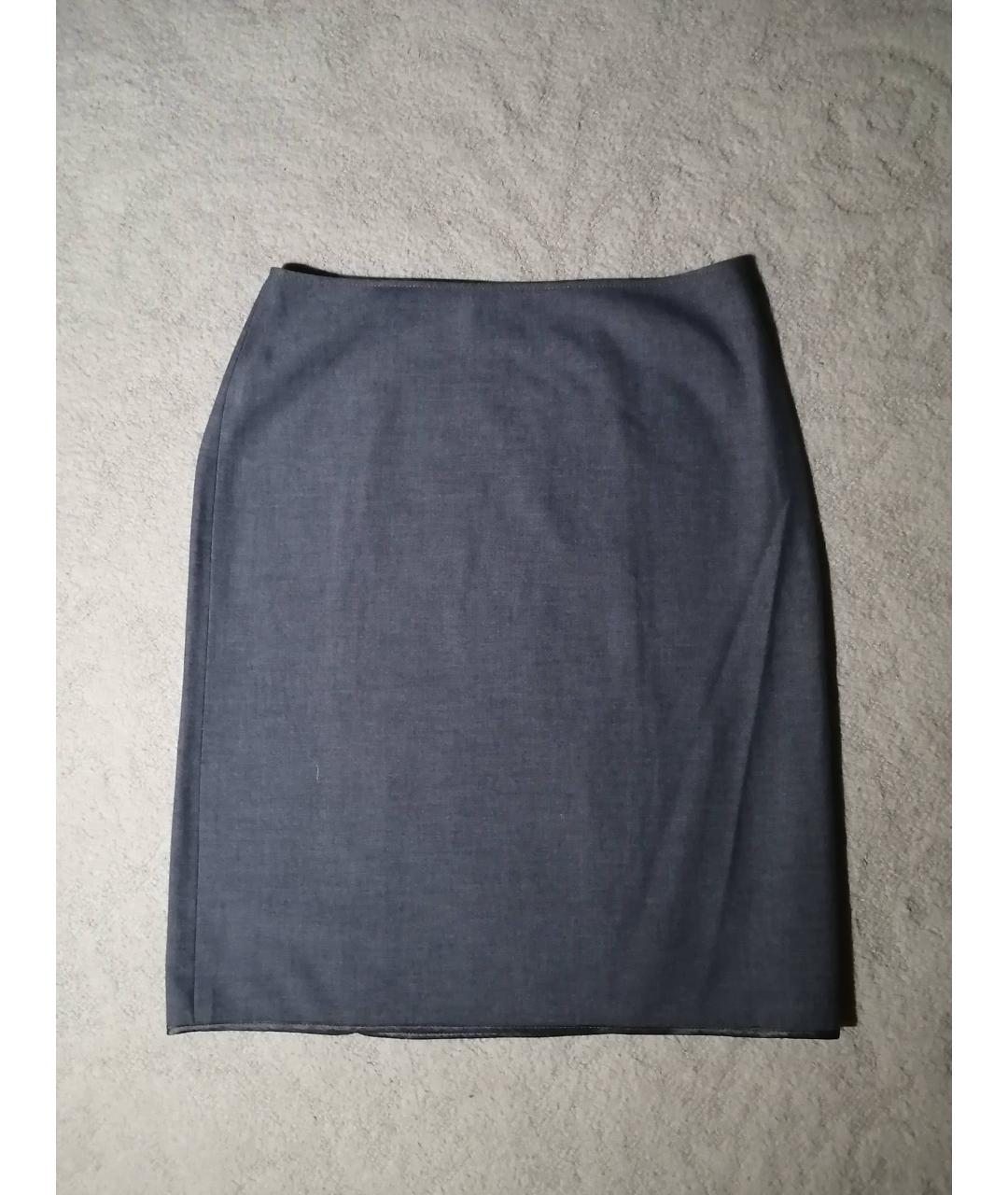 DKNY Серая вискозная юбка миди, фото 2
