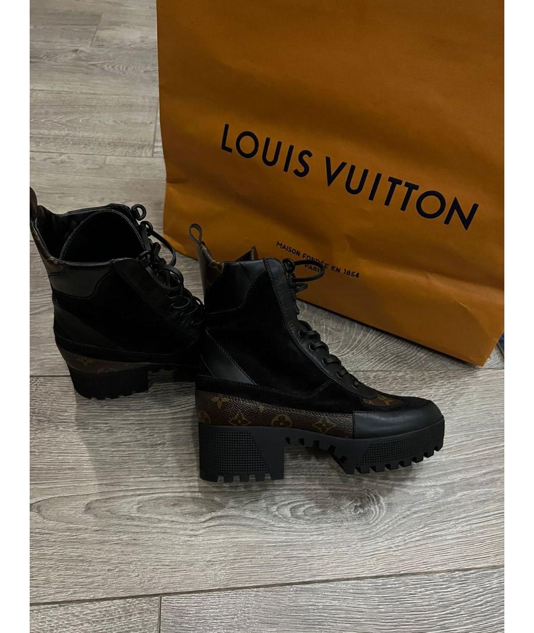 LOUIS VUITTON PRE-OWNED Коричневые кожаные ботинки, фото 5